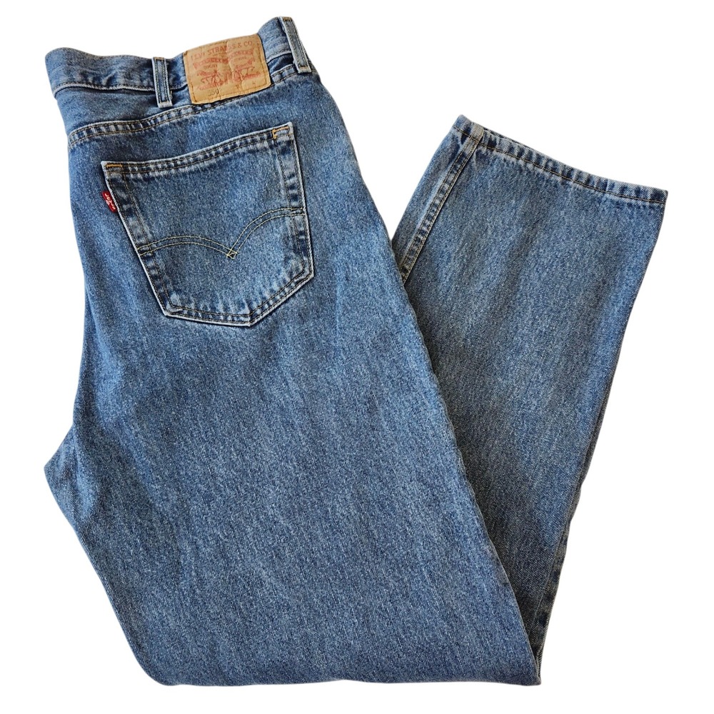 Levi's 550 Relaxed fit straight leg Jeans Medium Wash Denim Men's 42x34